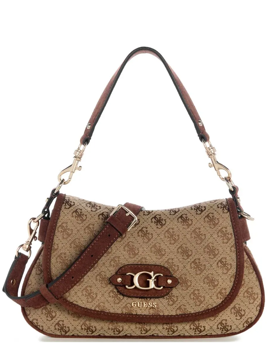 Сумка через плечо Samantha Small Flap GUESS — изображение 1 из 6, коричневый