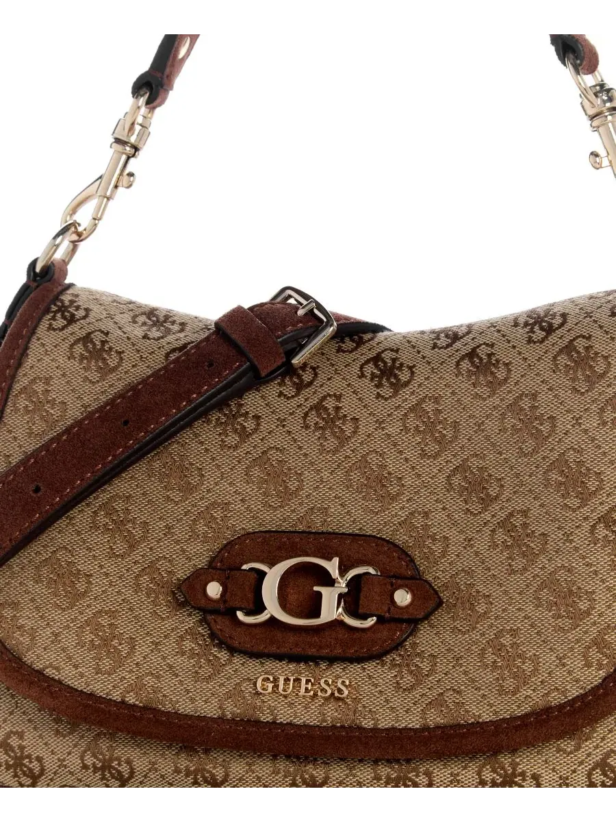 Сумка через плечо Samantha Small Flap GUESS — изображение 4 из 6, коричневый