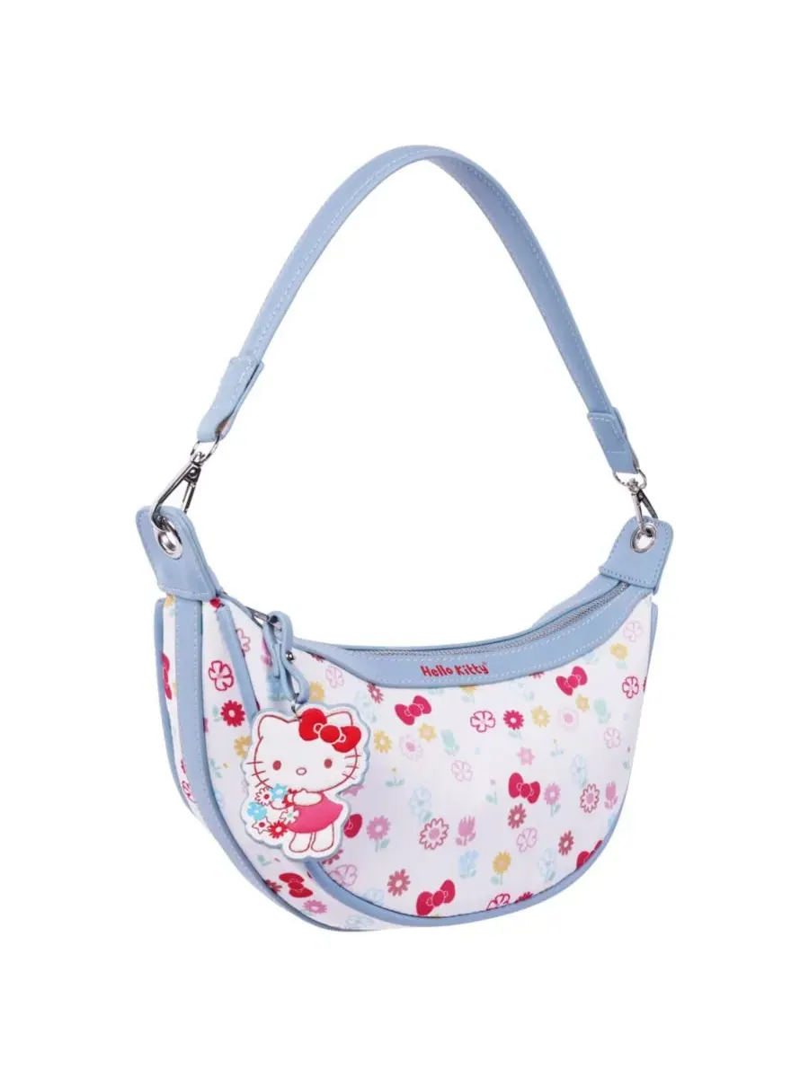 Сумка через плечо с принтом Hello Kitty Floral Print Top Zip Shoulder Bag Sanrio — изображение 2 из 8, белый