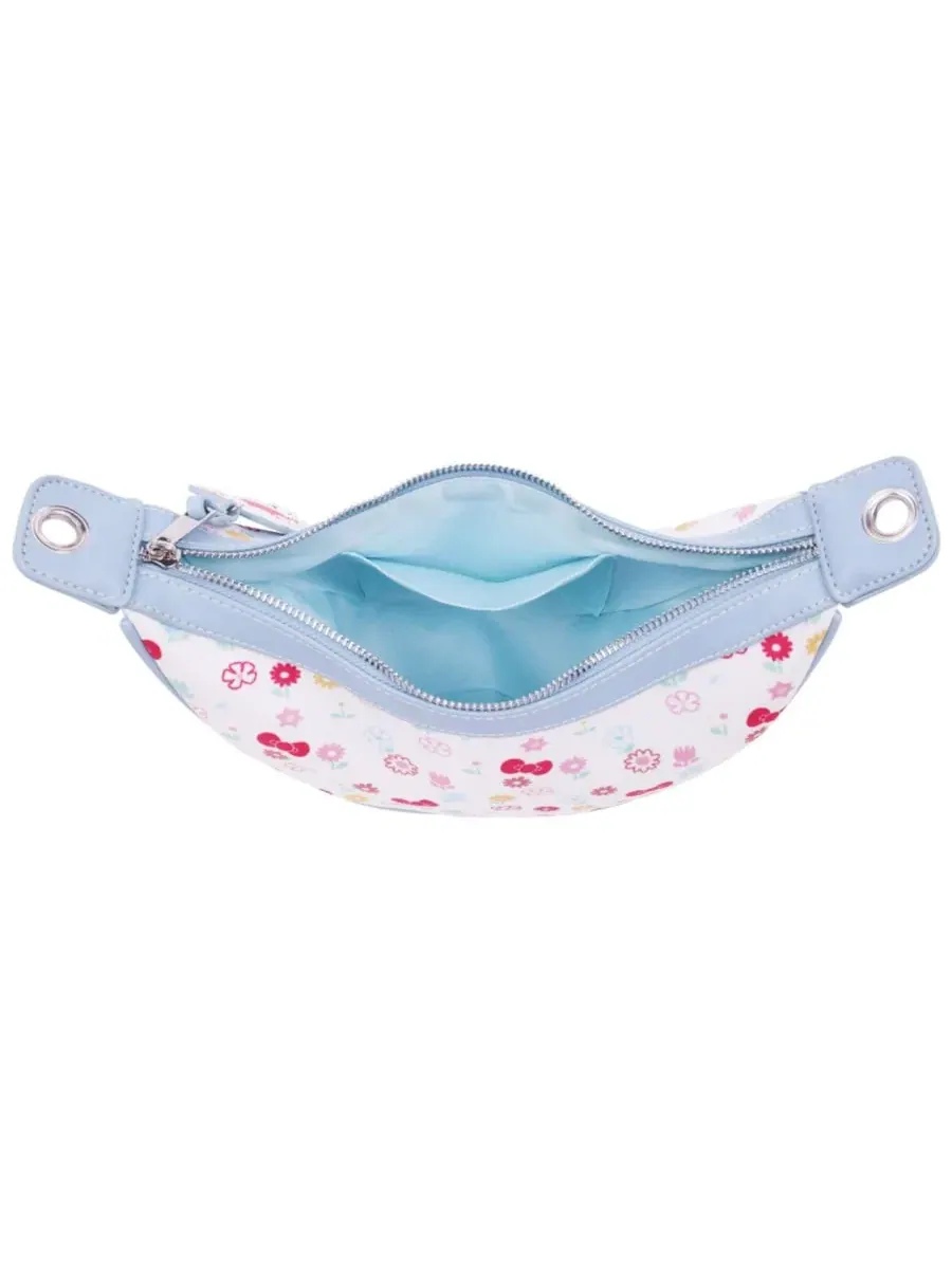 Сумка через плечо с принтом Hello Kitty Floral Print Top Zip Shoulder Bag Sanrio — изображение 8 из 8, белый