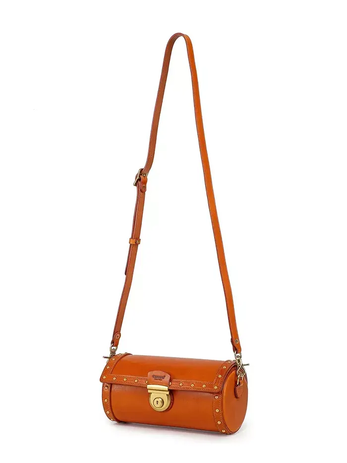 Сумка-бочка Oranda OLD TREND — изображение 6 из 11, карамель