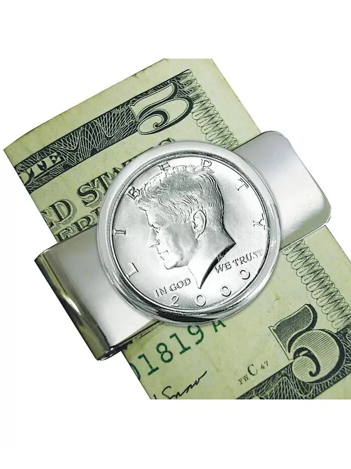 Мужской зажим для монет в полдоллара JFK для монет American Coin Treasures