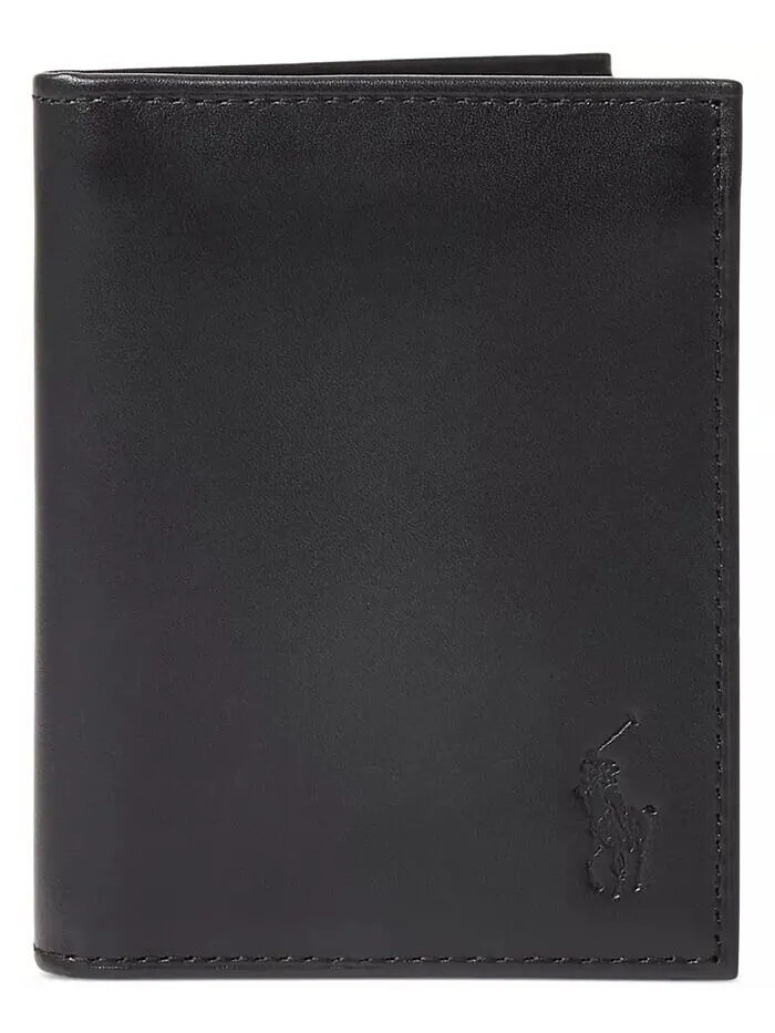 Мужской бумажник из полированной кожи Polo Ralph Lauren