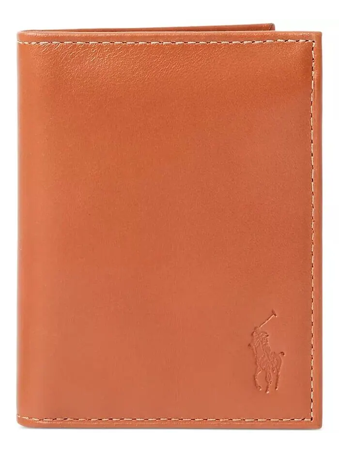 Мужской бумажник из полированной кожи Polo Ralph Lauren
