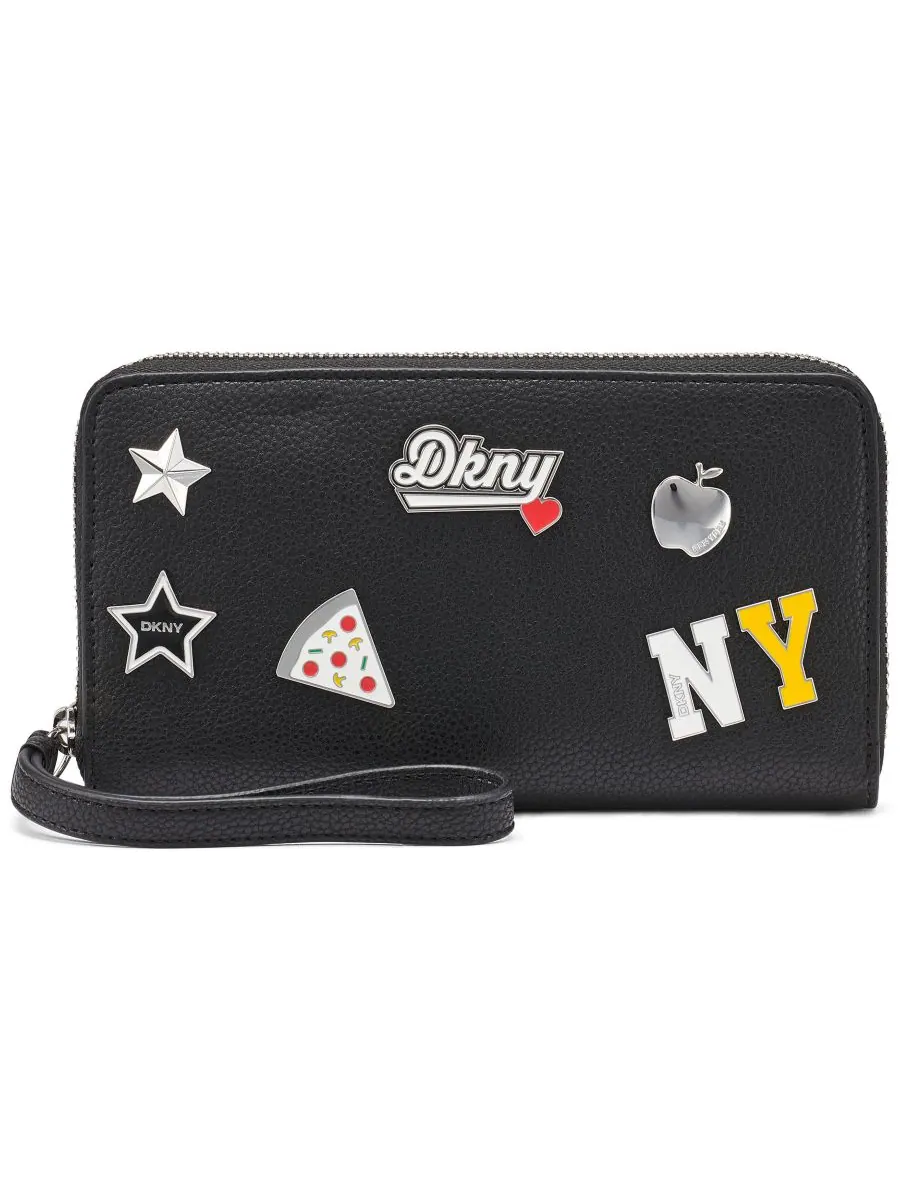 Женский кошелек Etta с застежкой-молнией DKNY — изображение 1 из 4, черный