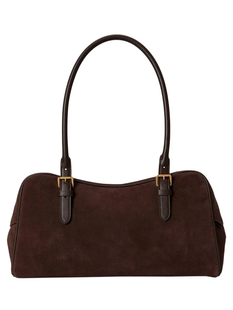 Сумка-сатчел с подвесками, из кожи, Marcy Zipper Suede Charms Large Satchel Lauren Ralph Lauren — изображение 3 из 5