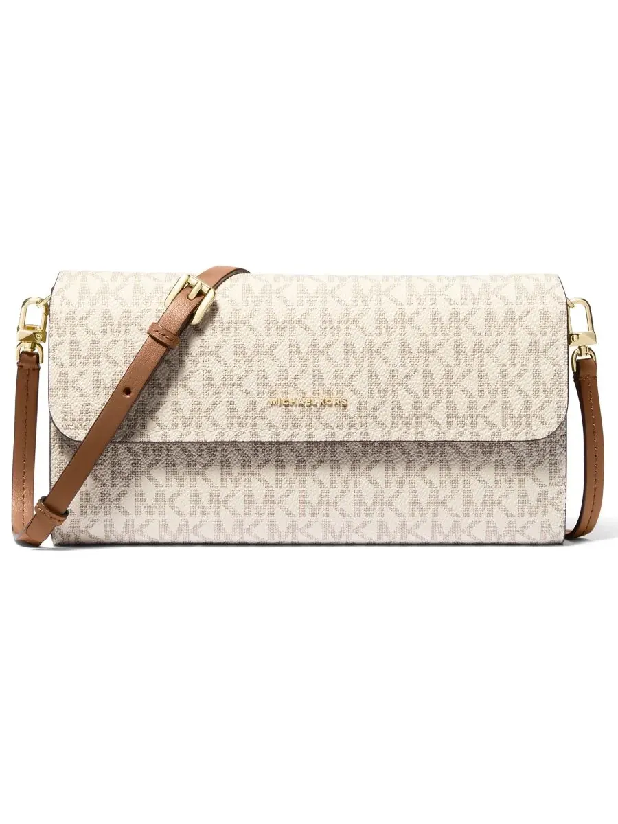 Сумка женская кросс-боди Michael Kors Jet Set East West, ванильный/ореховый — изображение 1 из 3, ваниль/орех