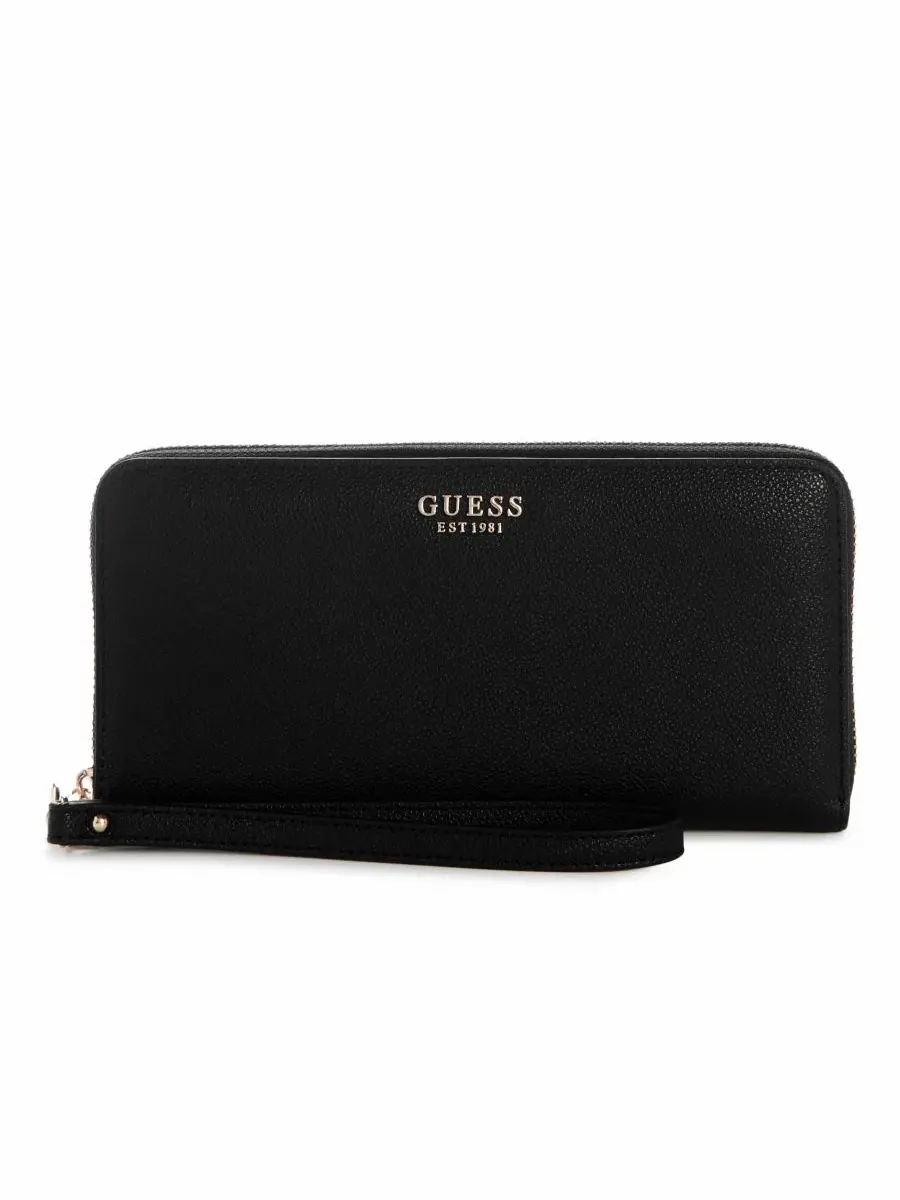 Кошелек-клатч с запястьем Bethany Mini Zip Around Wallet GUESS — изображение 1 из 3, черный