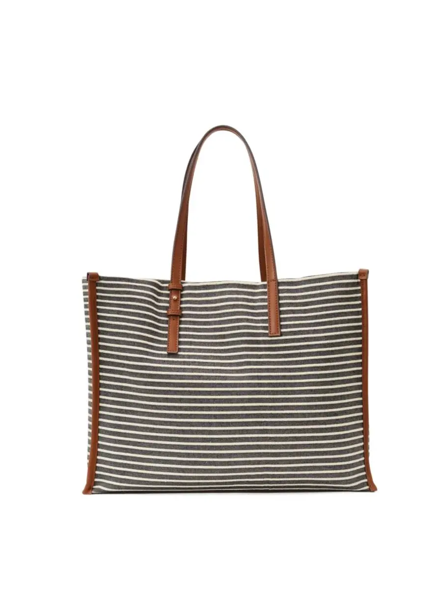 Сумка-шопер Sacha Stripe Canvas REISS — изображение 2 из 5, темно-синий