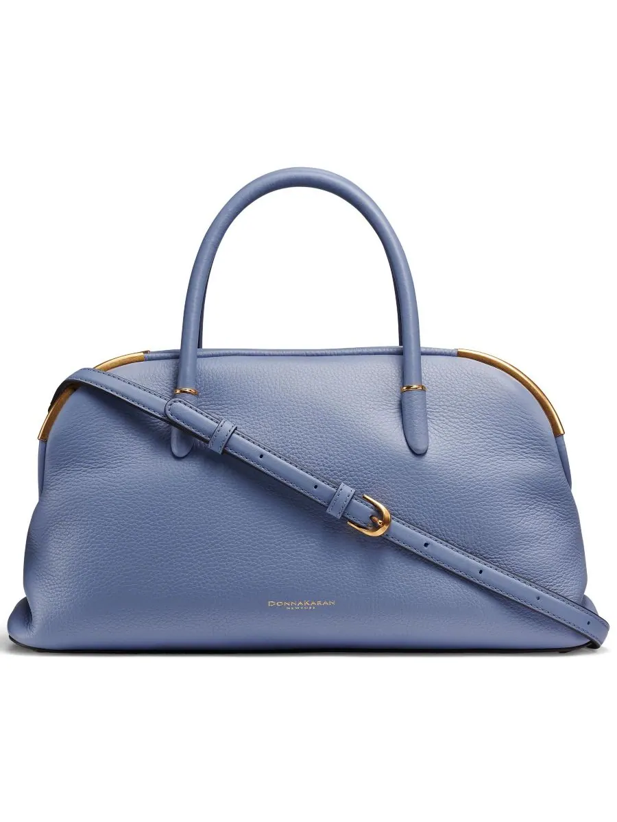 Большая сумка-мессенджер из атласной кожи Donna Karan New York, Tempest — изображение 1 из 5