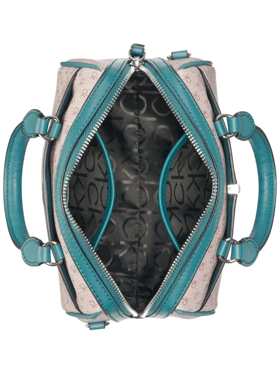 Мини-сумка через плечо Genevieve Mini Crossbody Handbag Calvin Klein, Aluminum Taupe/Dark Teal — изображение 4 из 5