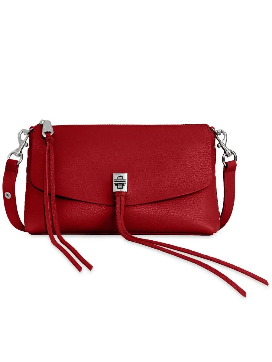 Сумка через плечо с молнией Darren Zip-Top Small Crossbody Rebecca Minkoff — изображение 1 из 3, синий