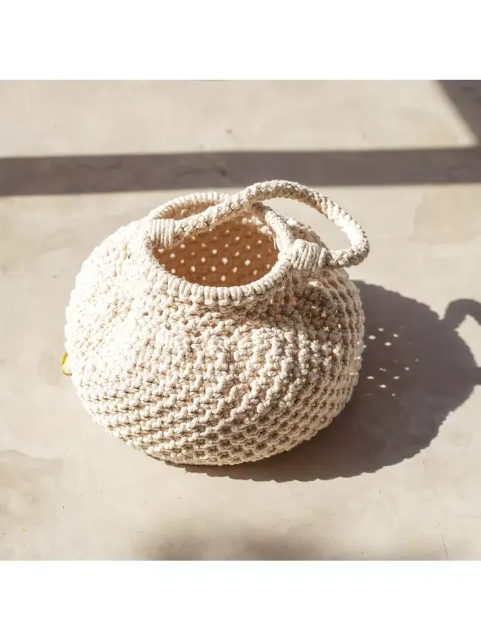 Off White NAGA Макраме Ведро-сумка Brunna.co — 1