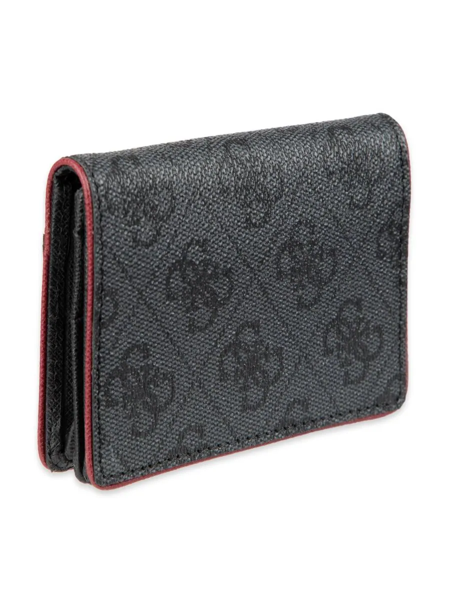 Мужской RFID-чехол-кошелек Quatro G с боковыми складками GUESS — изображение 3 из 4, черный