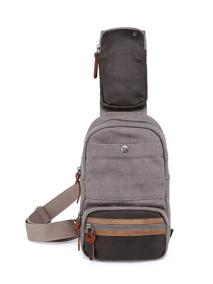Сумка-слинг Tapa Canvas TSD BRAND — изображение 1 из 15, серый