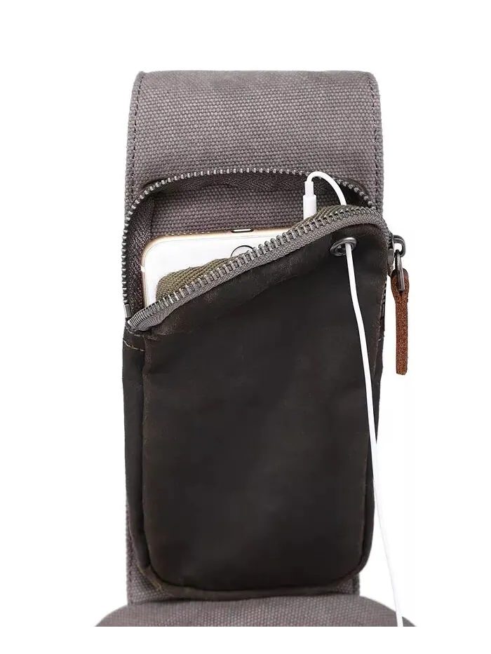 Сумка-слинг Tapa Canvas TSD BRAND — изображение 11 из 15, серый