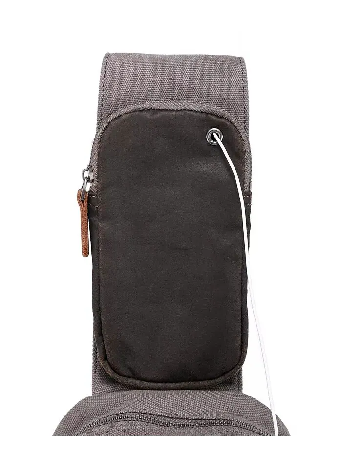 Сумка-слинг Tapa Canvas TSD BRAND — изображение 12 из 15, серый