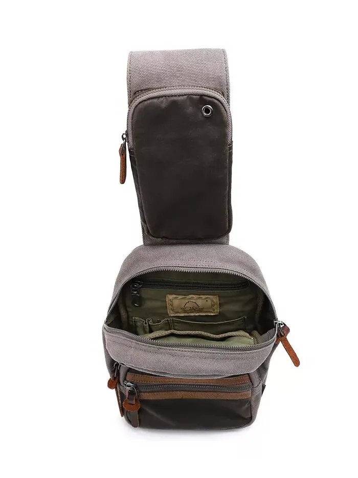Сумка-слинг Tapa Canvas TSD BRAND — изображение 13 из 15, серый