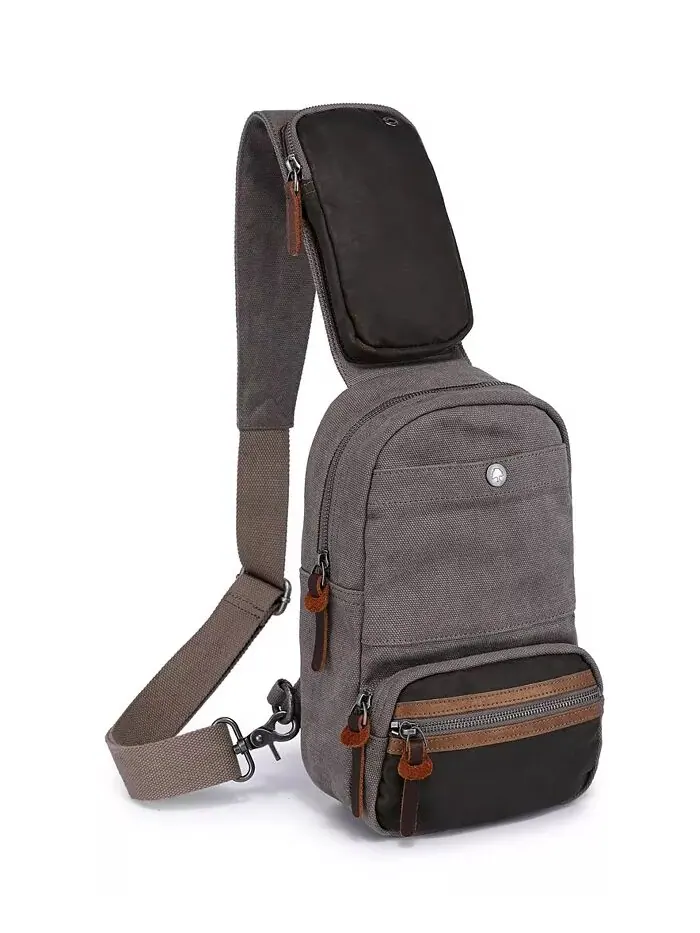Сумка-слинг Tapa Canvas TSD BRAND — изображение 3 из 15, серый