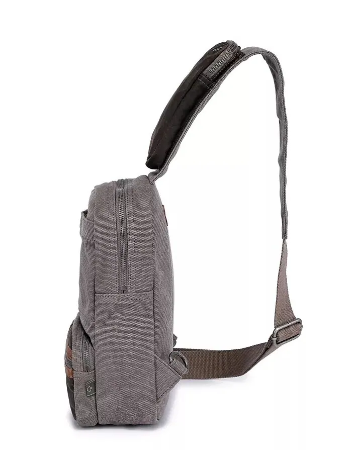 Сумка-слинг Tapa Canvas TSD BRAND — изображение 4 из 15, серый