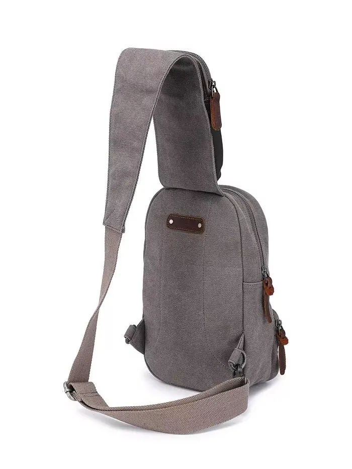 Сумка-слинг Tapa Canvas TSD BRAND — изображение 5 из 15, серый