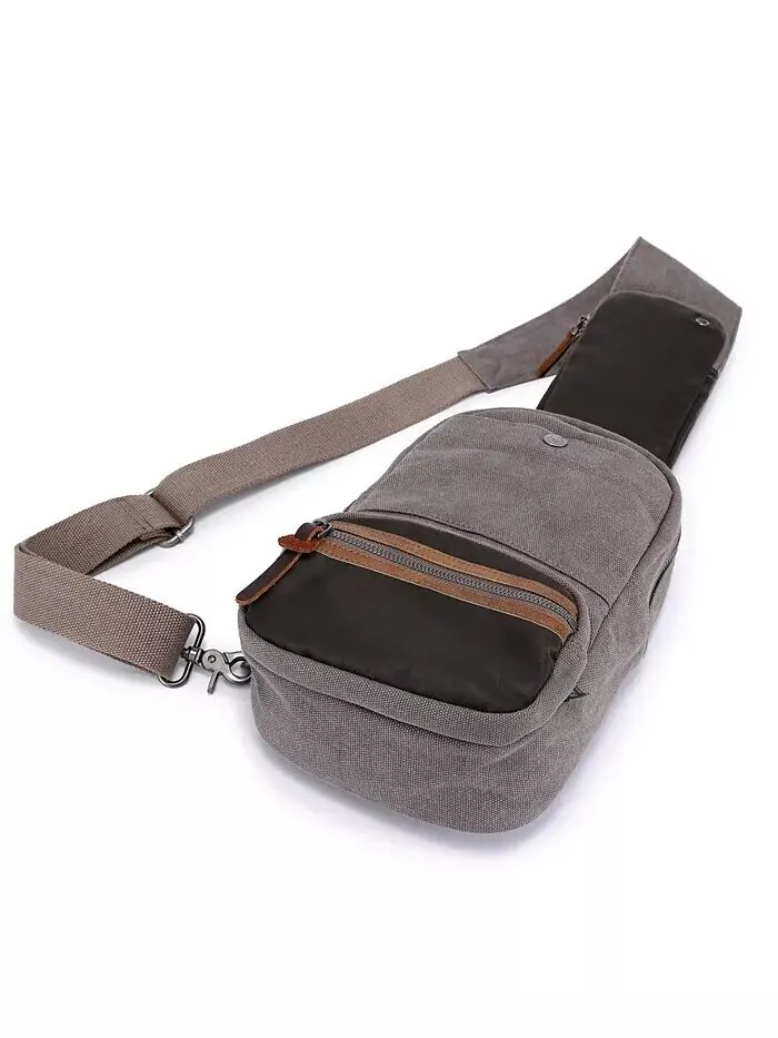 Сумка-слинг Tapa Canvas TSD BRAND — изображение 6 из 15, серый