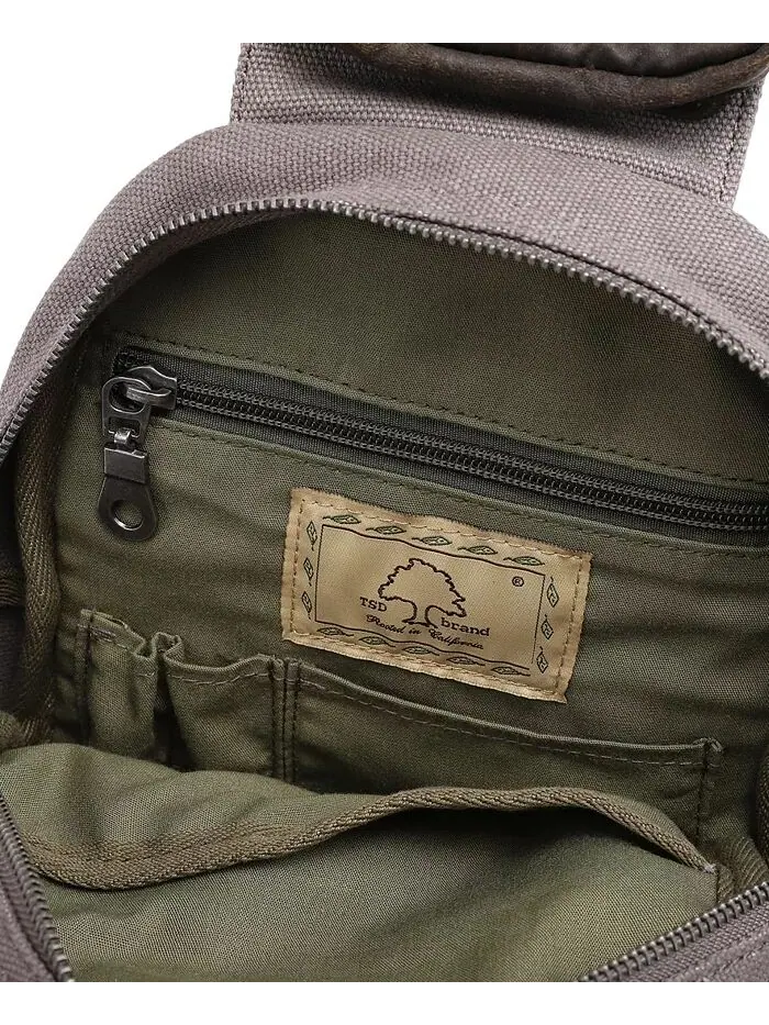 Сумка-слинг Tapa Canvas TSD BRAND — изображение 8 из 15, серый