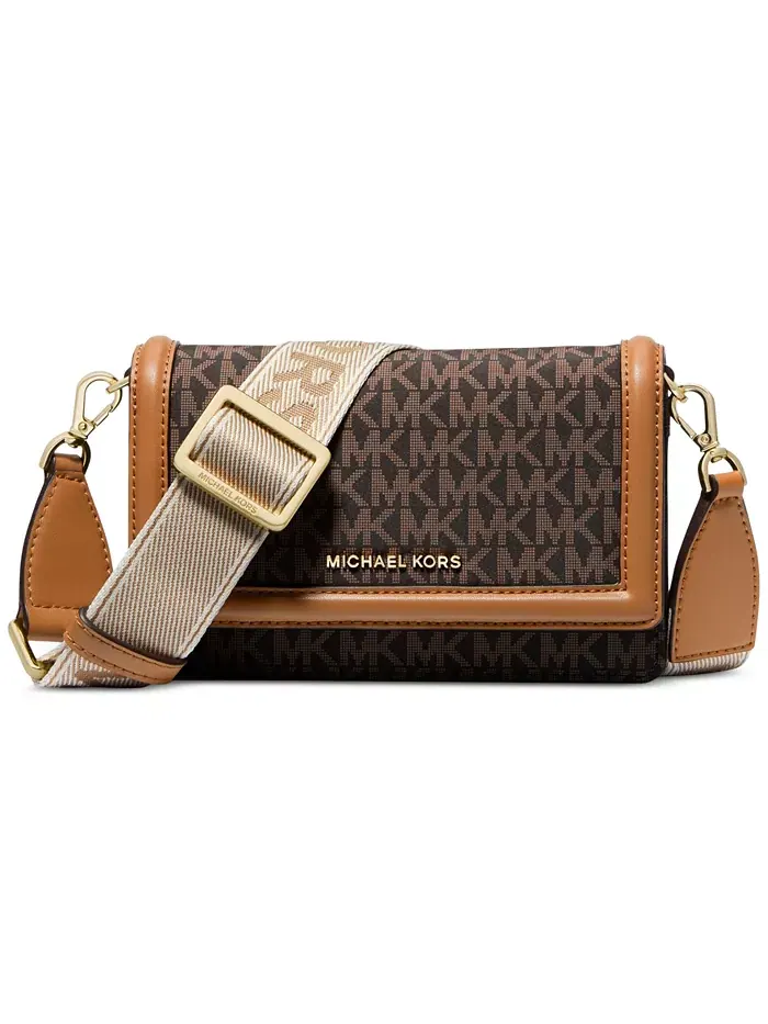 Сумка женская малая кросс-боди нейлон Michael Kors Jet Set Logo — изображение 1 из 1, оранжевый