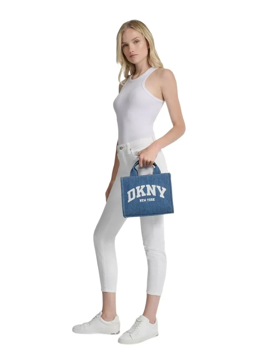 Сумка-тоут Hadlee Small на молнии DKNY — изображение 5 из 6, джинсовый синий