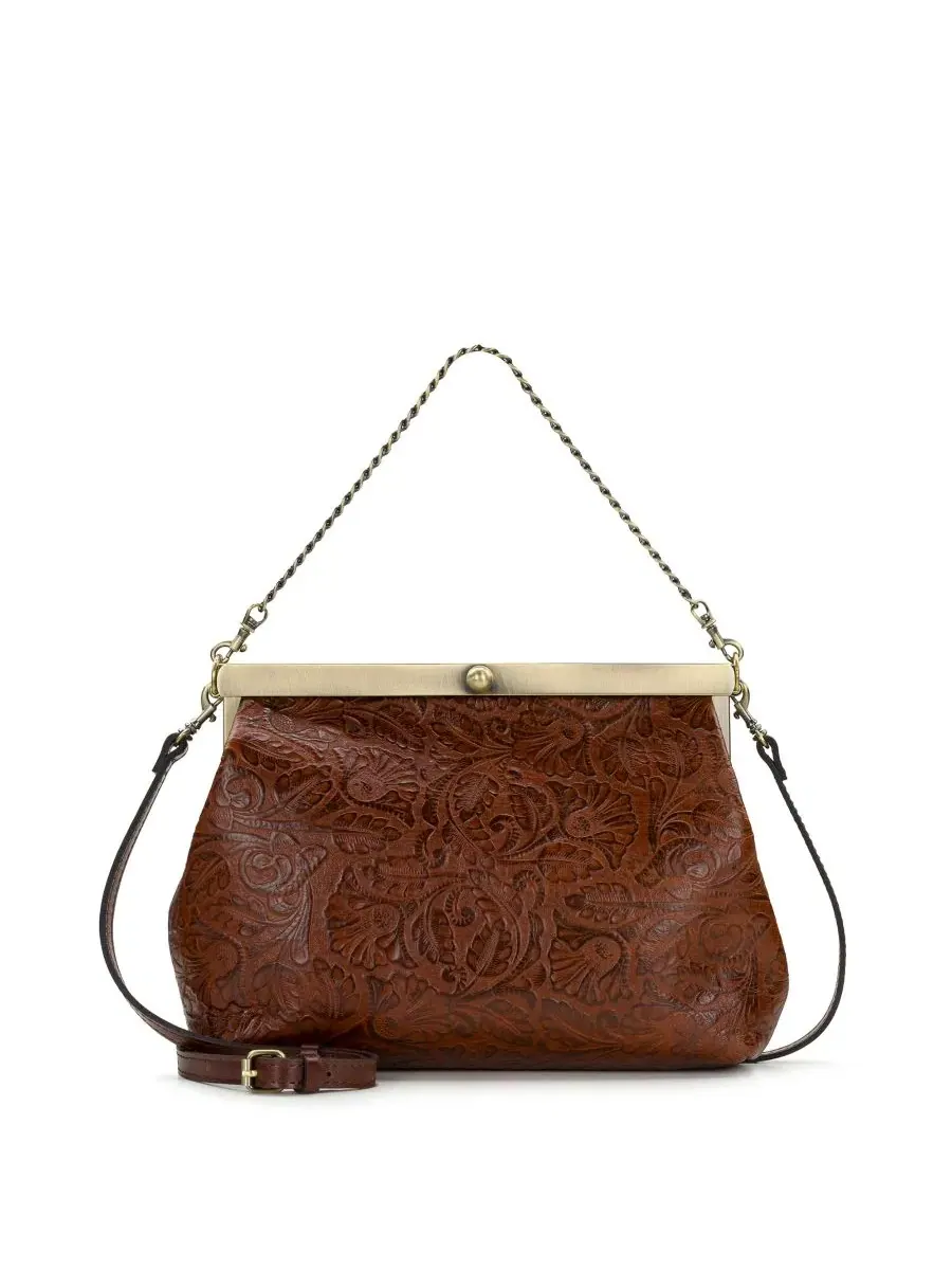 Сумка с клапаном Vilaine Small Tooled Leather Frame Handbag Patricia Nash