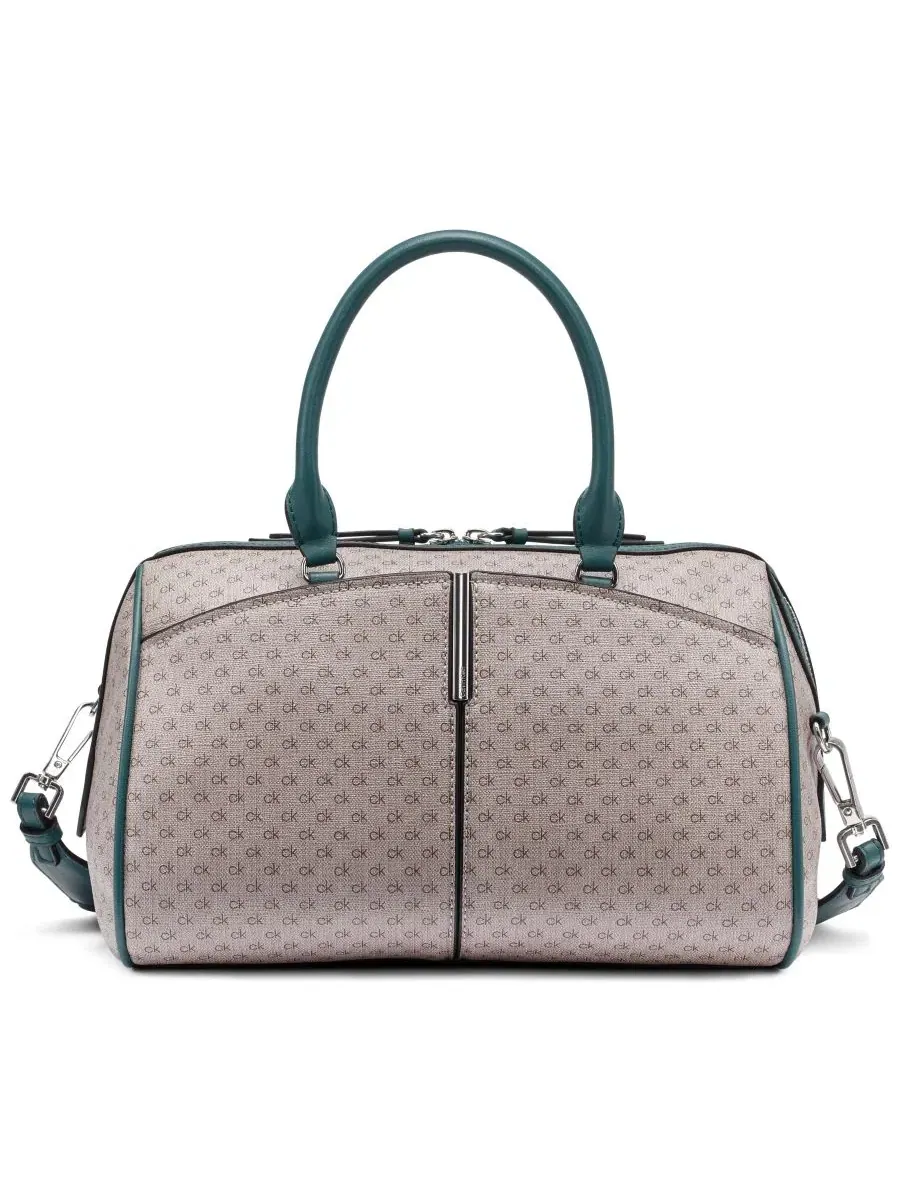 Сумка через плечо Calvin Klein Genevieve Small Satchel Handbag, Aluminum Taupe/Dark Teal