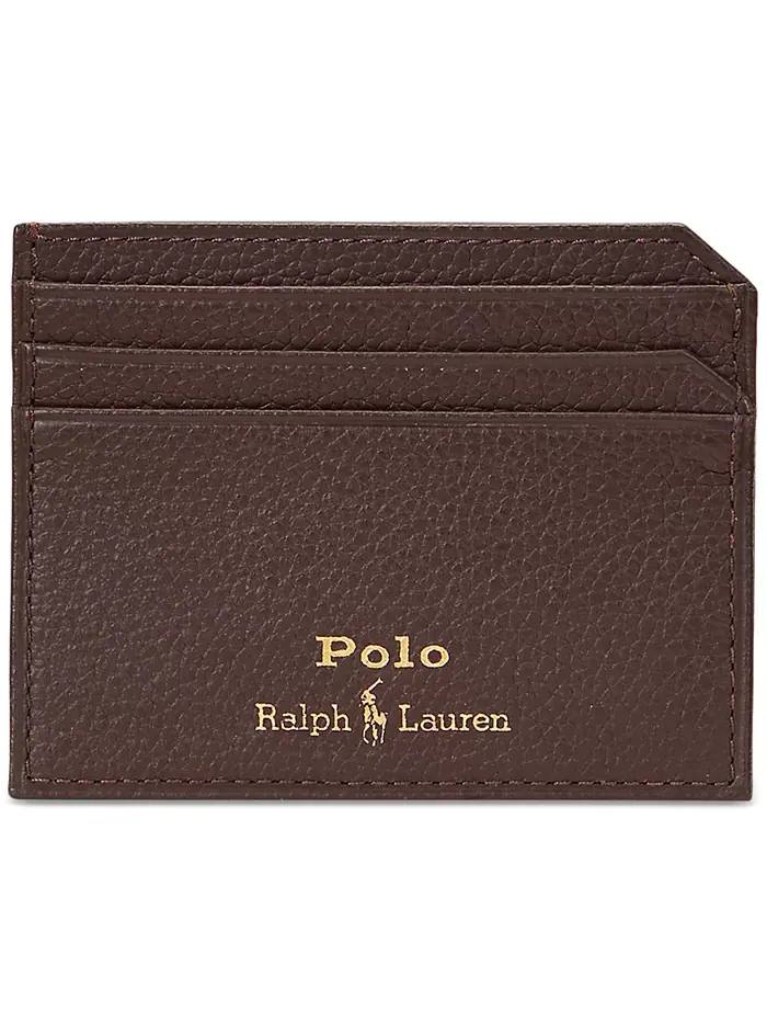 Мужской картхолдер из шагренированной кожи Polo Ralph Lauren