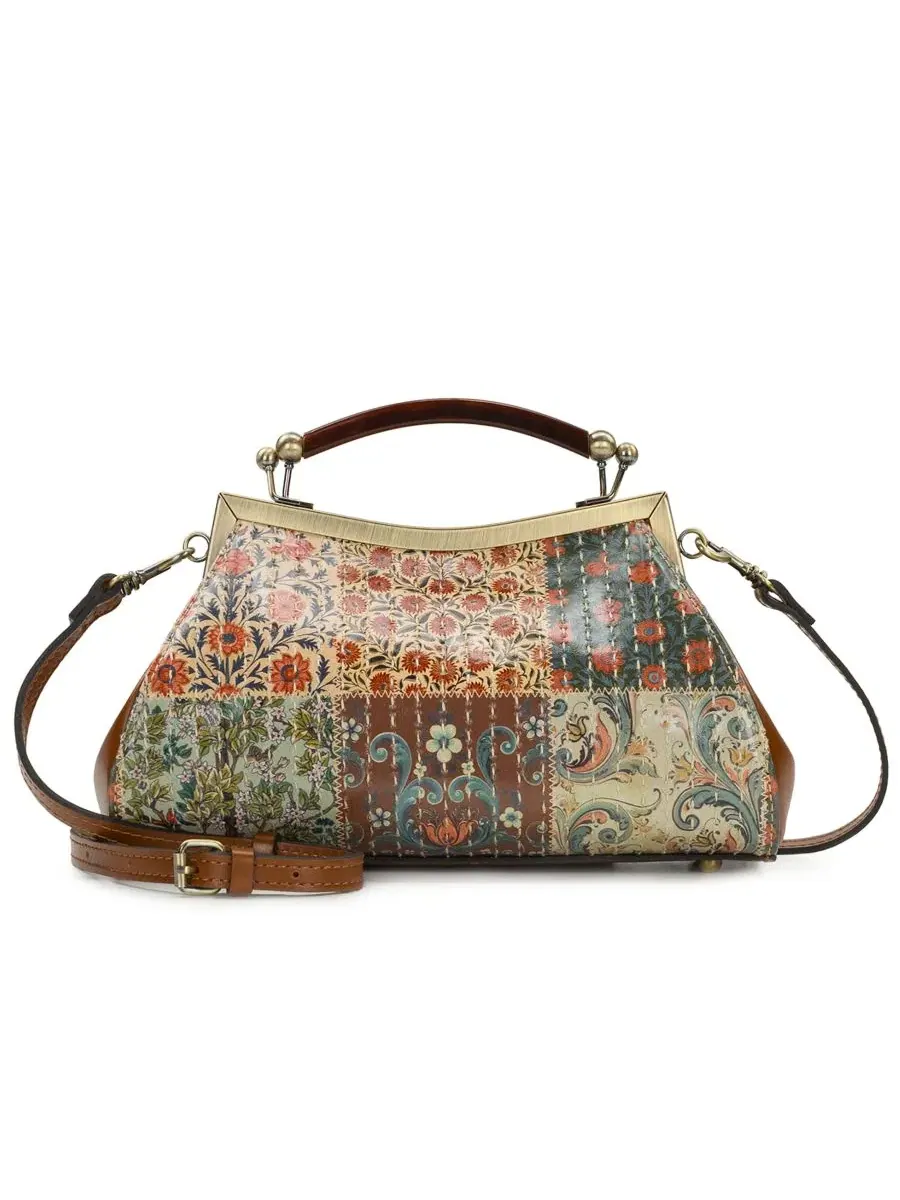 Женская сумка-седло Kelmscott Small Frame Satchel Handbag Patricia Nash — изображение 1 из 5, многоцветный