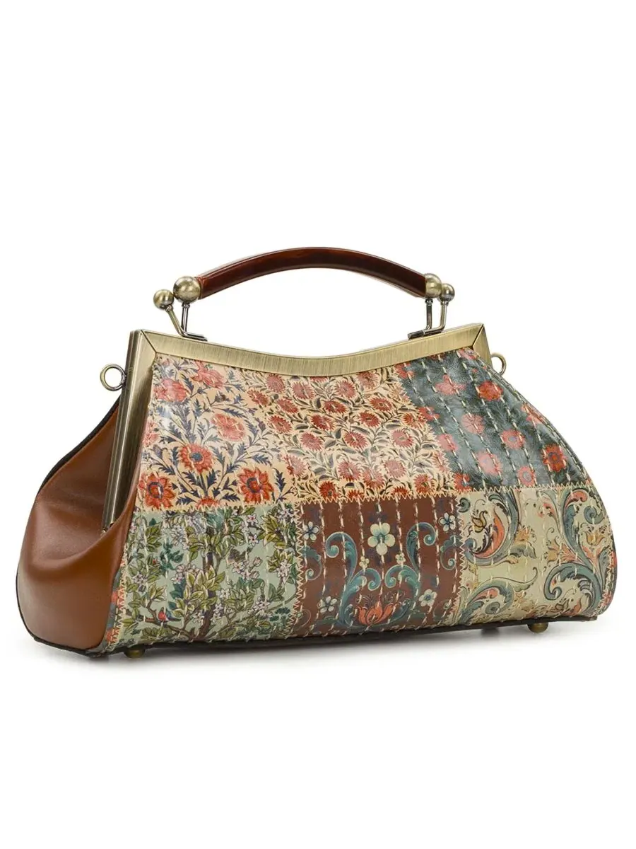 Женская сумка-седло Kelmscott Small Frame Satchel Handbag Patricia Nash — изображение 3 из 5, многоцветный
