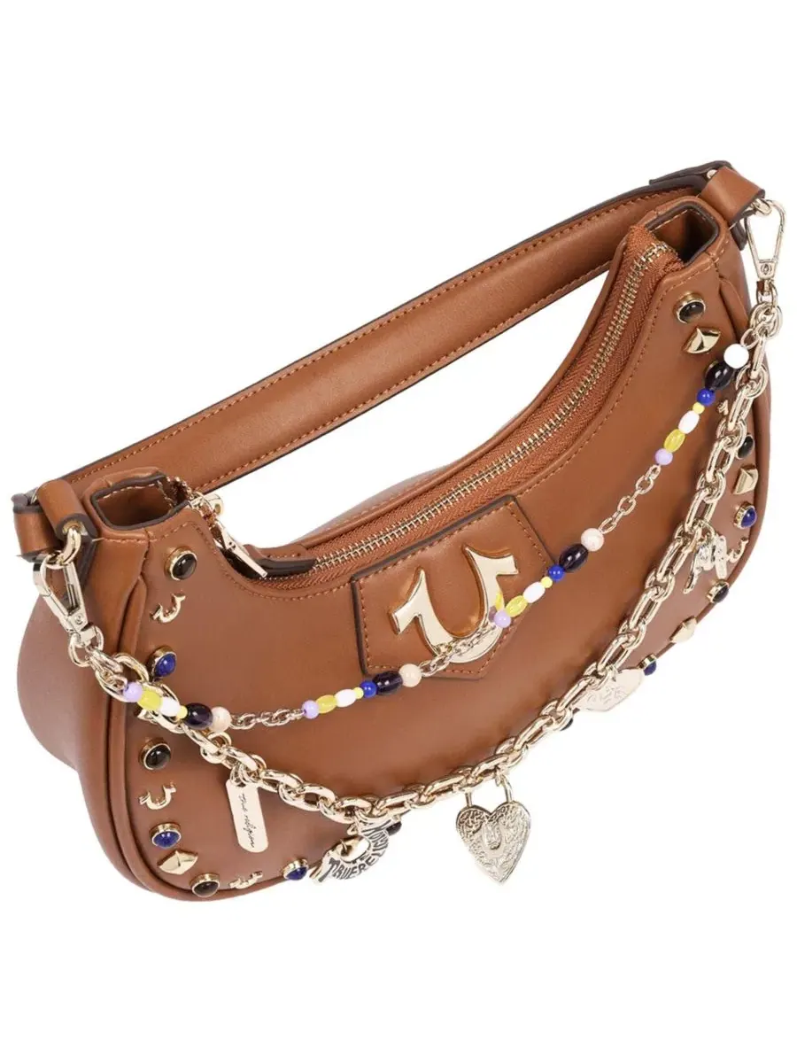 Женская сумка-хобо с цепочкой и стразами Chain and Studs PU True Religion — 5