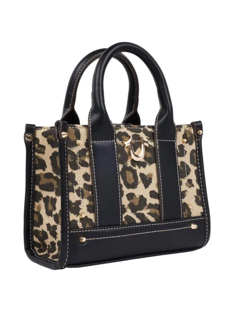 Мини-тоут с принтом Leopard/PU True Religion — изображение 2 из 6, черный