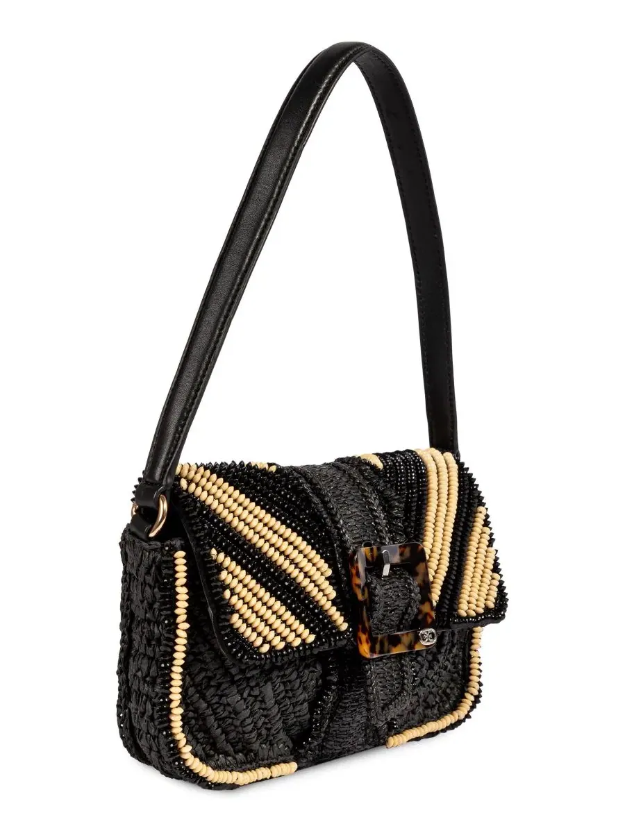 Сумка-шопер с плетением и кожаными вставками, Bambi Convertible Small Shoulder Handbag Sam Edelman — изображение 3 из 6