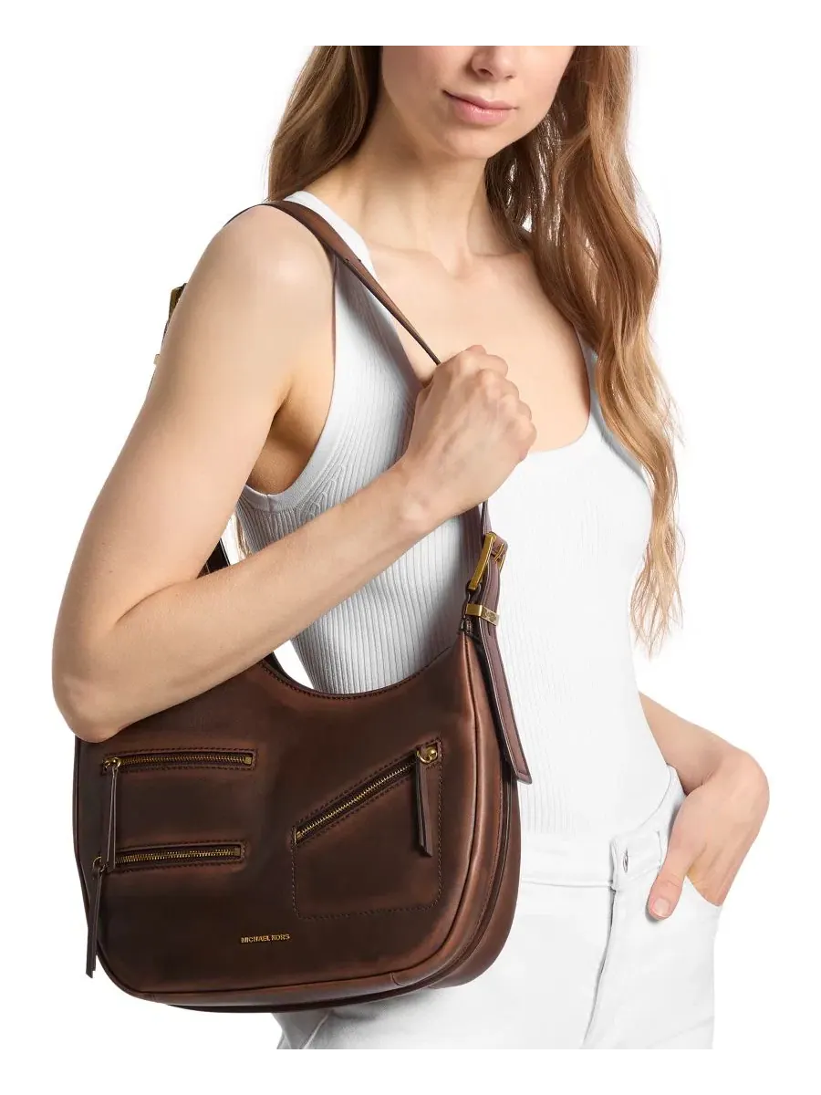 Сумка женская кросс-боди 100% кожа Michael Kors Nolita — изображение 2 из 4, шоколад