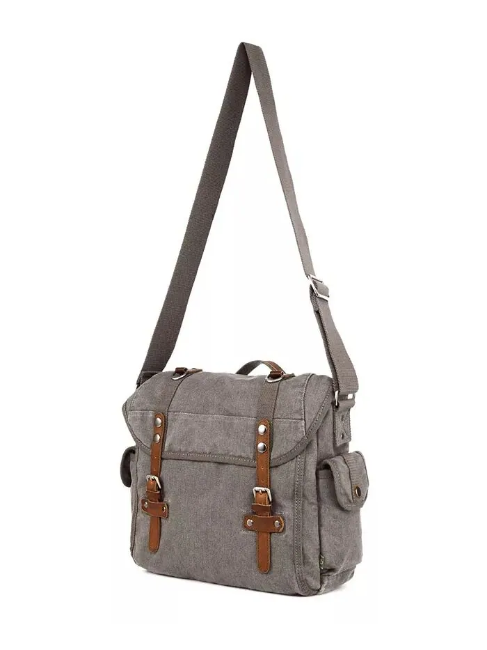 Сумка-мессенджер Silver Road Canvas TSD BRAND — изображение 10 из 13, серый