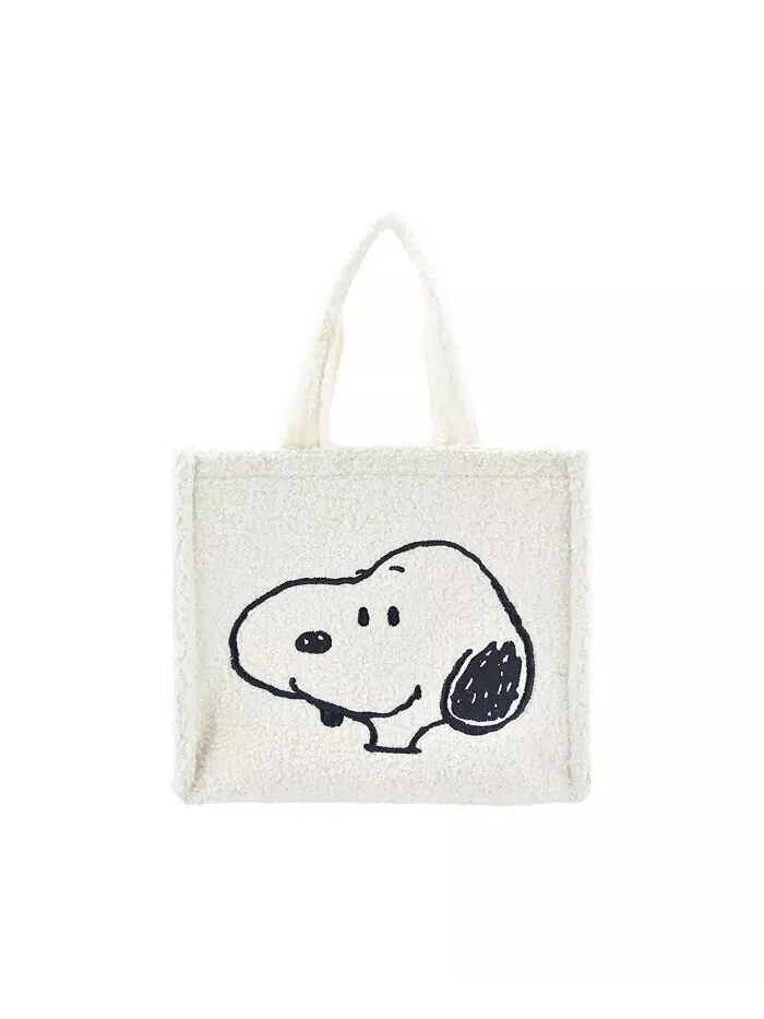 Миниатюрная сумка-тоут Snoopy & Woodstock из шерпы Peanuts — изображение 1 из 3, белый