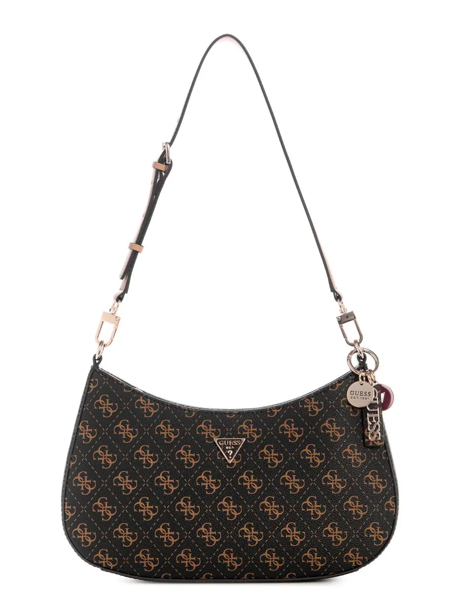 Сумка через плечо GUESS Noelle II Top Zip Small — изображение 1 из 5, коричневый