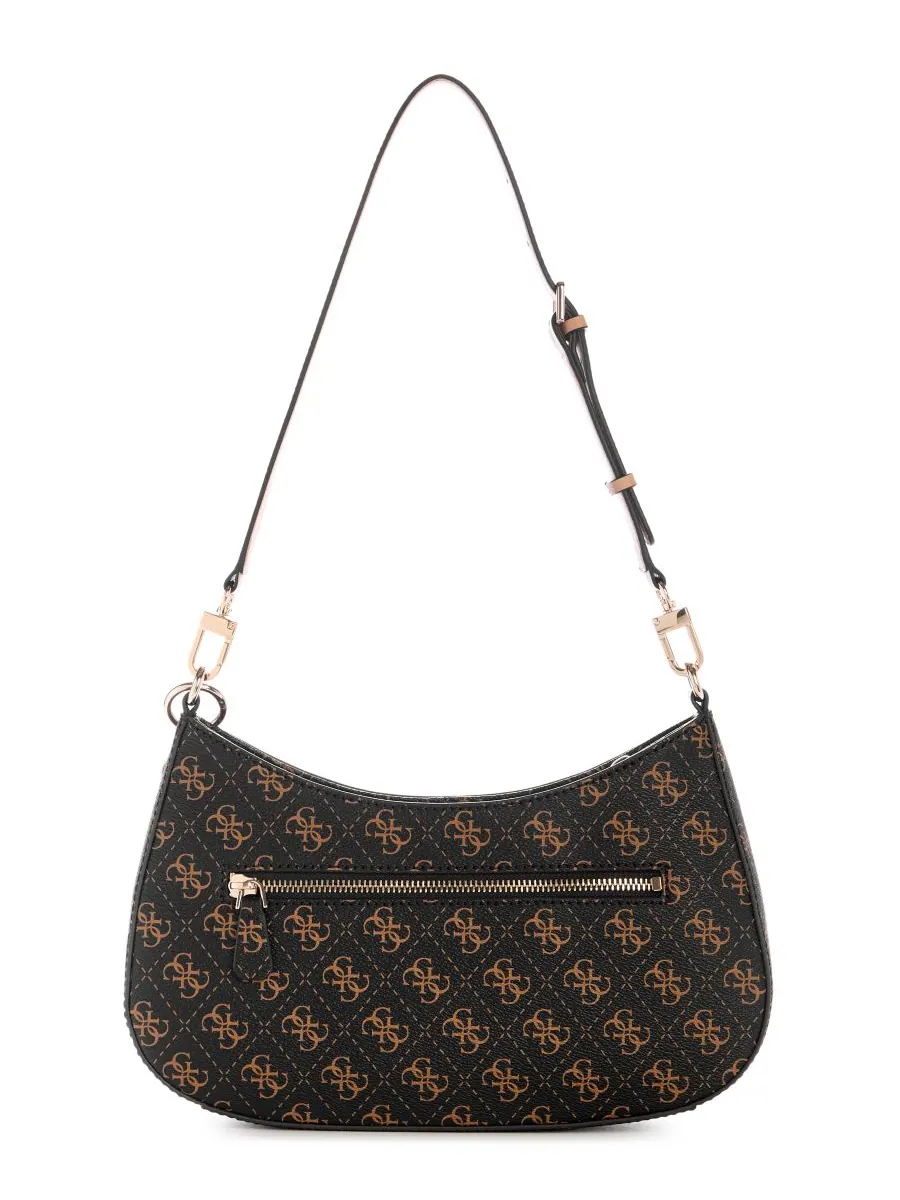 Сумка через плечо GUESS Noelle II Top Zip Small — изображение 2 из 5, коричневый