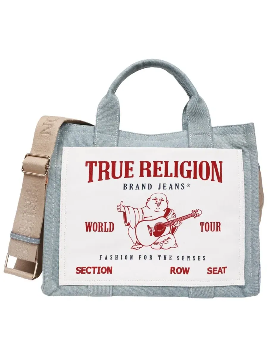 Сумка-тоут Ace Mega Pocket Buddha Tote - Denim World Tour Bag True Religion, деним