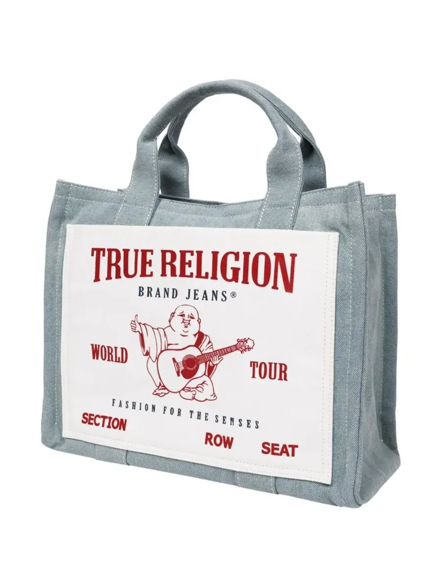 Сумка-тоут Ace Mega Pocket Buddha Tote - Denim World Tour Bag True Religion, деним — 3