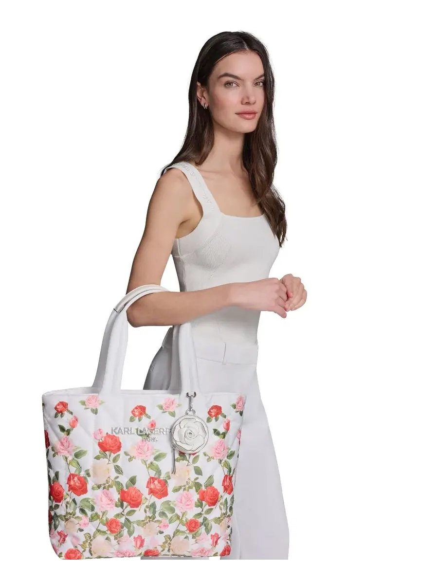 Сумка-шопер Voyage Large Tote KARL LAGERFELD PARIS — изображение 6 из 6, белый