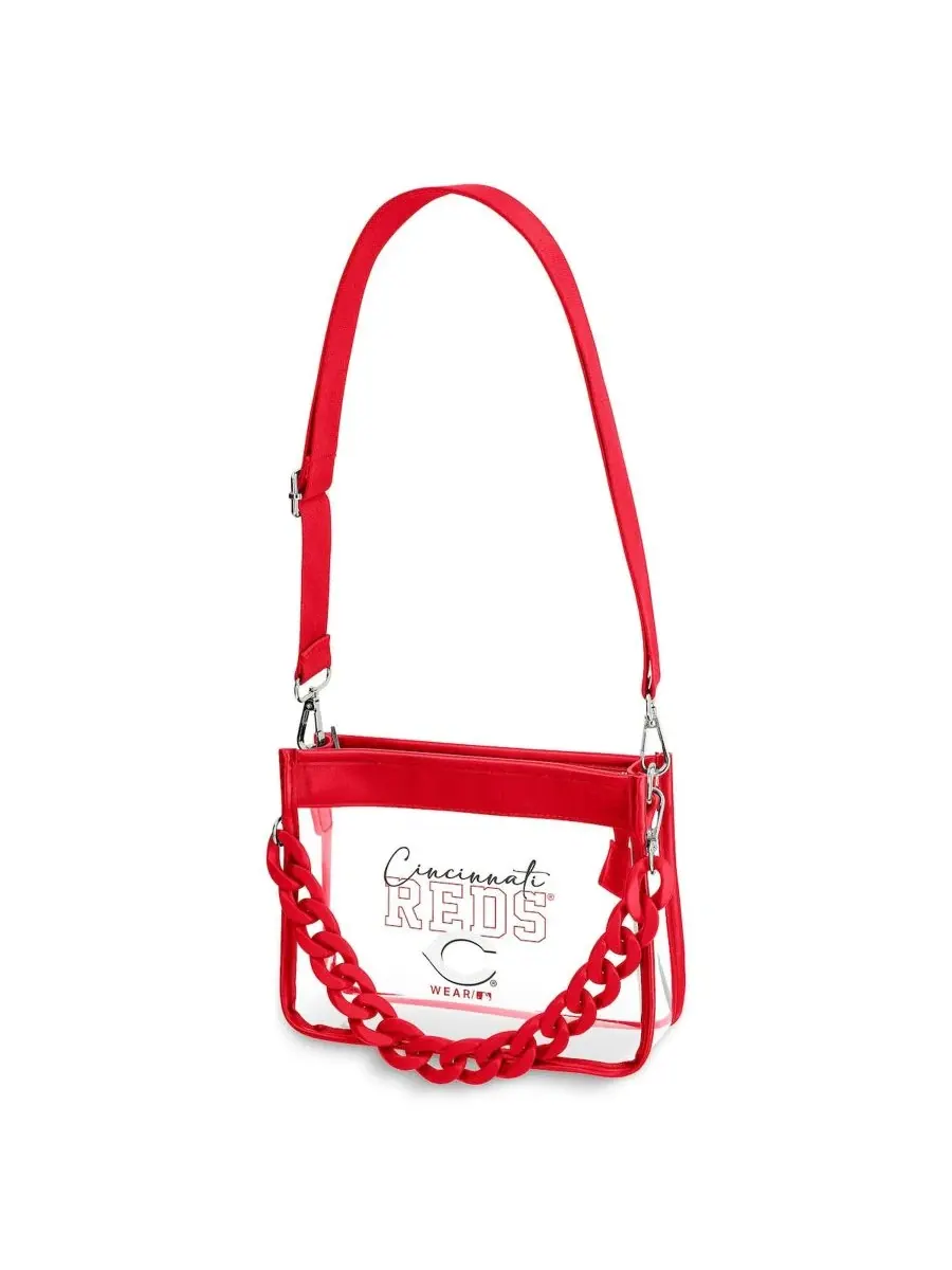 Пластиковая сумка-кроссбоди с цепочкой Cincinnati Reds WEAR by Erin Andrews — 1