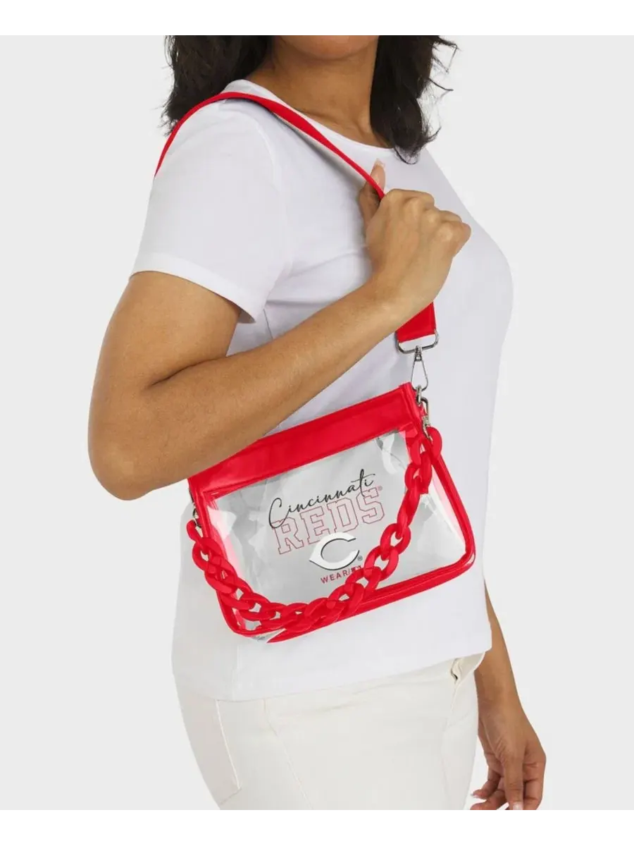 Пластиковая сумка-кроссбоди с цепочкой Cincinnati Reds WEAR by Erin Andrews — 4