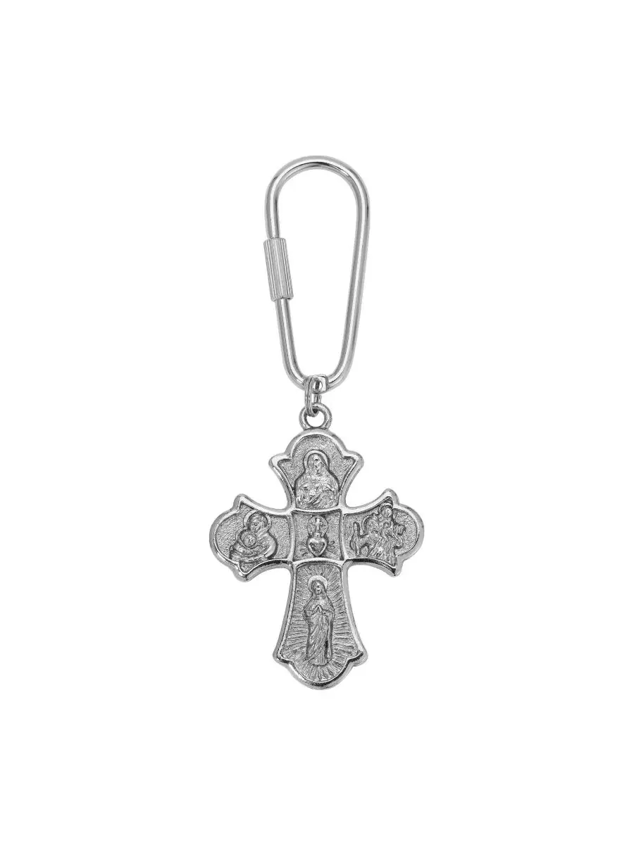 Брелок в виде креста Botonee серебристого цвета Symbols Of Faith