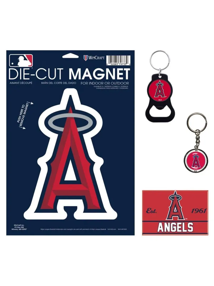 Набор из 4 брелоков и магнитов Los Angeles Angels Wincraft