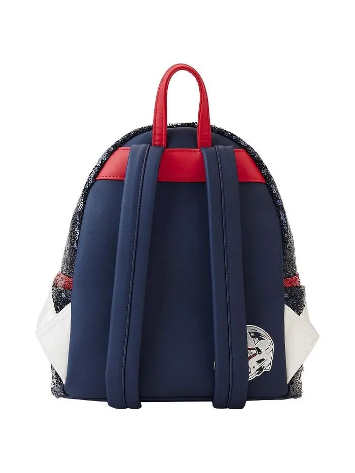 Мужской и женский мини-рюкзак New England Patriots с пайетками Loungefly — изображение 3 из 4, темно-синий